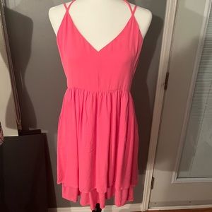 REBECCA MINKOFF SIZE 10 Pink Silk Dress